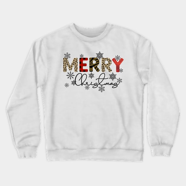 Merry Christmas Leopard print Crewneck Sweatshirt by Satic